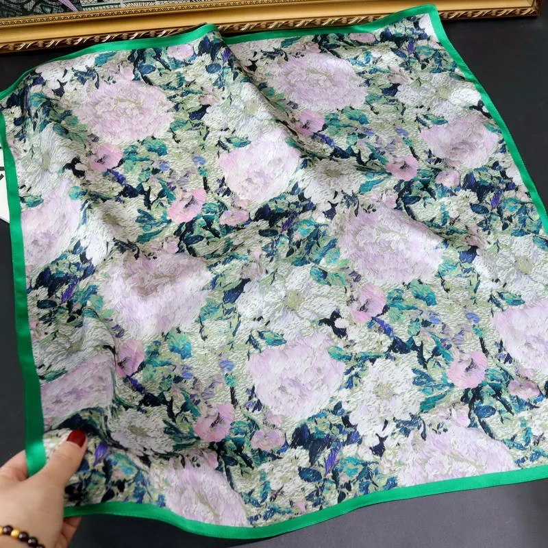 

Маленький шелковый шарф 65 см, роскошные дизайнерские шелковистые банданы, шали, хиджаб, шарфы для дам, сумка, пояс, платок, женский подарок для мамы, 65 см