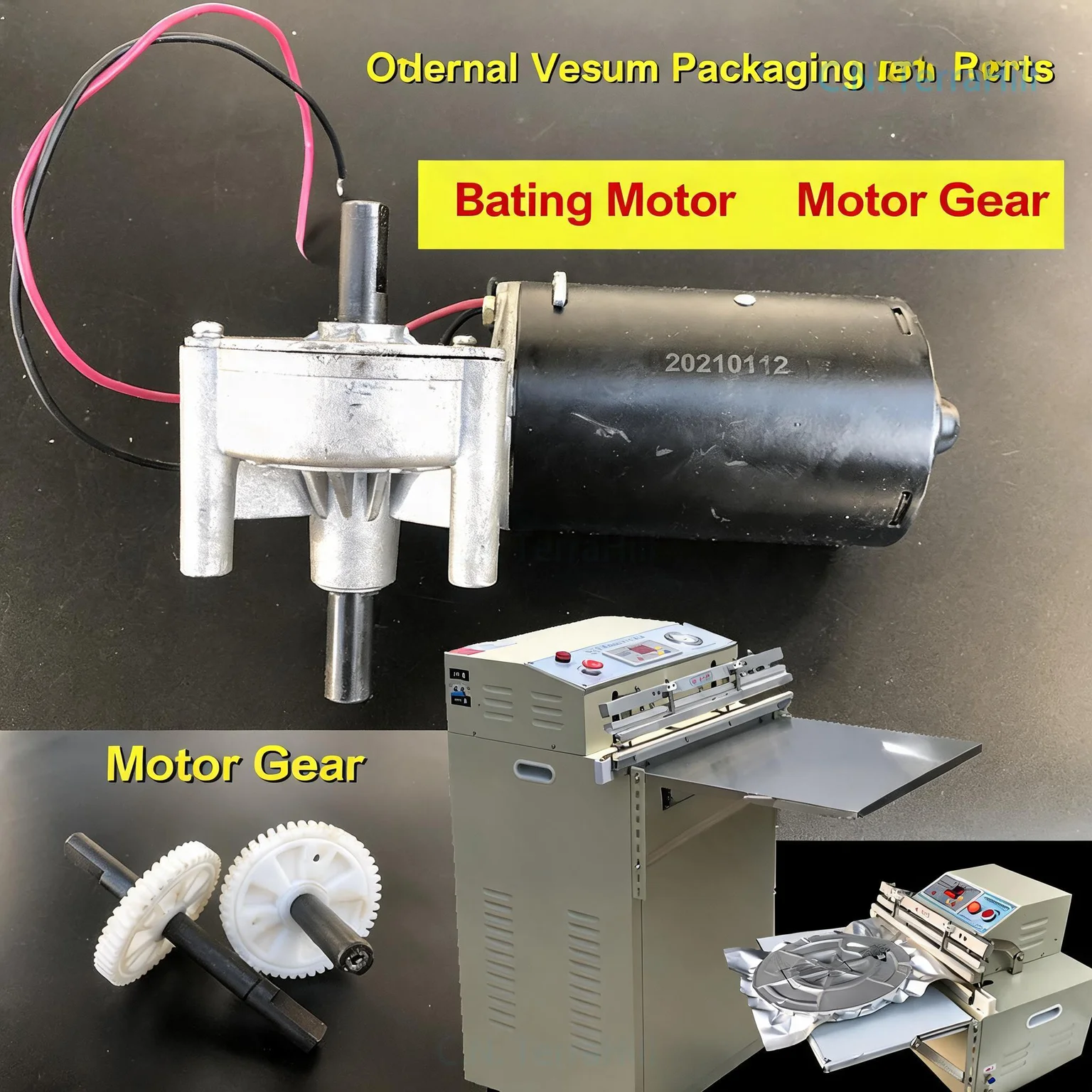 External Vacuum Sealer Machine Parts Motor Turbine Shaft Gear for Vacuum Packaging Machine