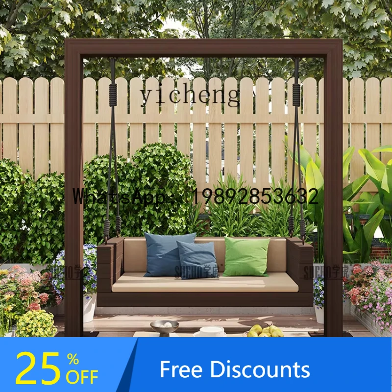 

Courtyard Outdoor Swing Rocking Chair Internet Celebrity Double to Swing Home Outdoor Glider