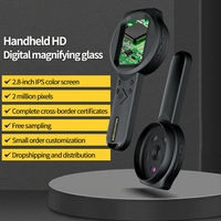 2.8 Inch IPS Digital Microphone 300X Handheld Tool Microscope Kids Science Laboratory Microscope for Plants Jewelry Industrial