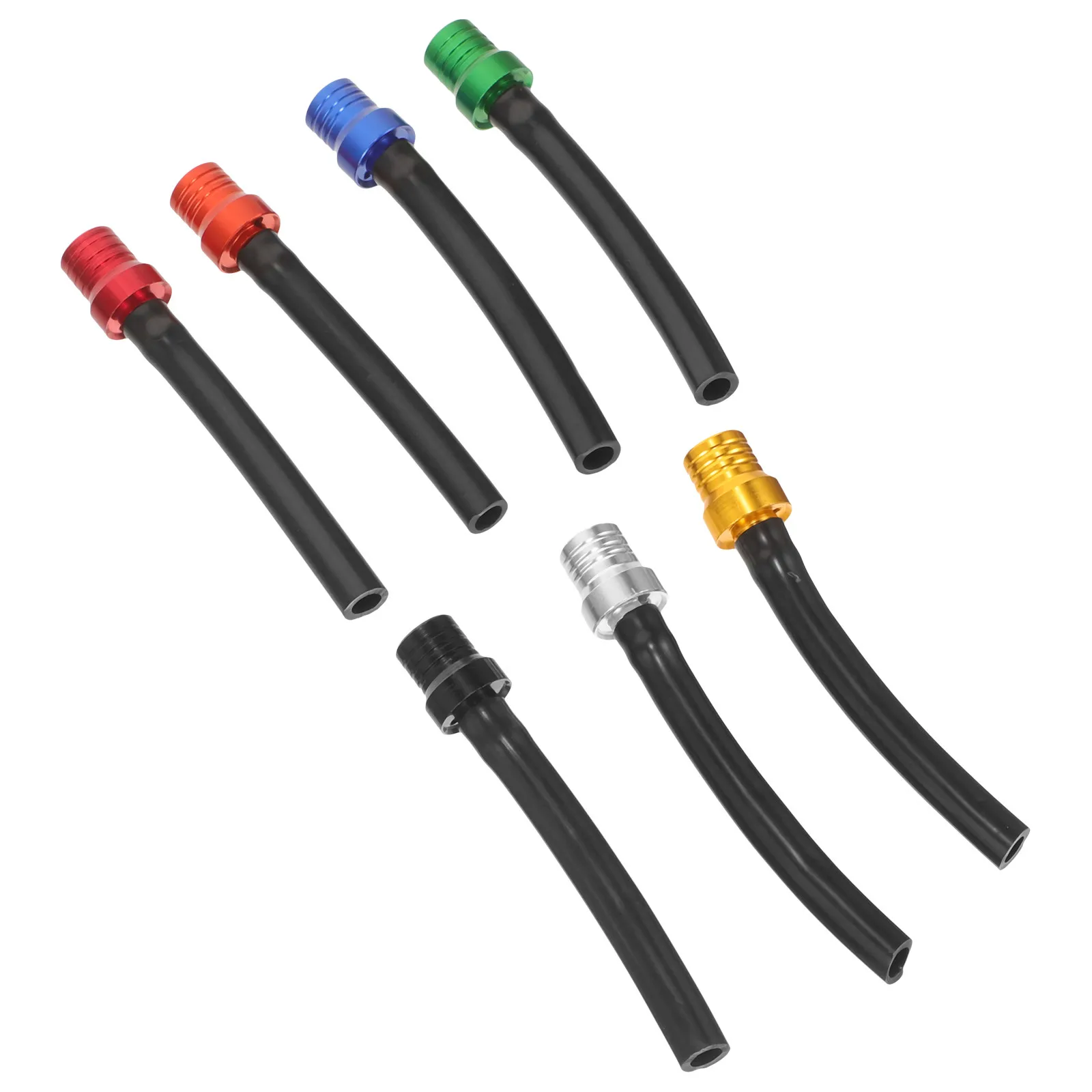 

7Pcs Motorcycle Tank Cap Gas Fuel Cap with One-Way Vent Valve Prevents Fuel Spill Atv Motorbike Breather Hose Metal Tank Caps