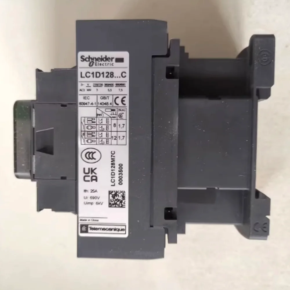 Original Schneider Automate Electric Modular LC1D128M7C 4P 2NO 2NC AC DC Contactor 24V 220V 110V 48V 380V Power Contacts Control