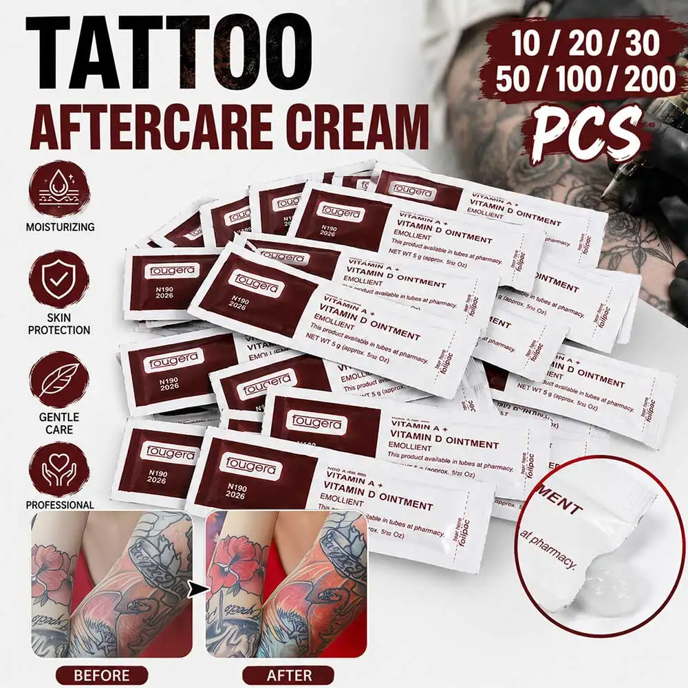 10/50/100/200PCS Tattoo Aftercare Cream Moisturizing Tattoo Ointment Skin Care Gel for Permanent Makeup Tattoo Repair Gel Supply
