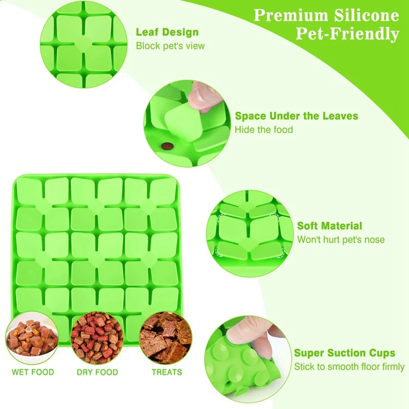 Snuffle Mat For Dogs,Silicone Interactive Dog Mat To Protect Dog\'s Nose For Smell Training And Slow Eating Durable Easy Install
