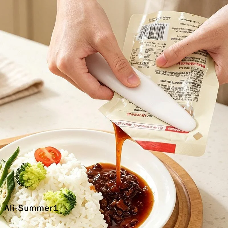 【E】Magnetic Sauce Packet Squeezer Kitchen Condiment Pouch Press Clip, Removable Tube Wringer Food Bag Toothpaste Pet
