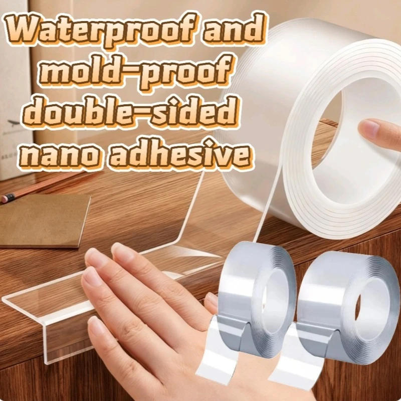 

Сверхпрочная мощная двусторонняя клейкая нано-лента, наклейки на на стену, зеркала, самоклеящаяся водонепроницаемая лента, товары для дома и Рождества