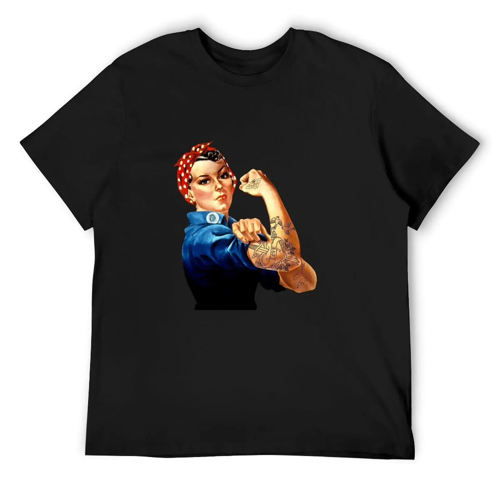 Tattooed Rosie The Riveter - We Can Do It! T-Shirt cotton graphic tees blanks plus size tops plus size clothes mens clothes