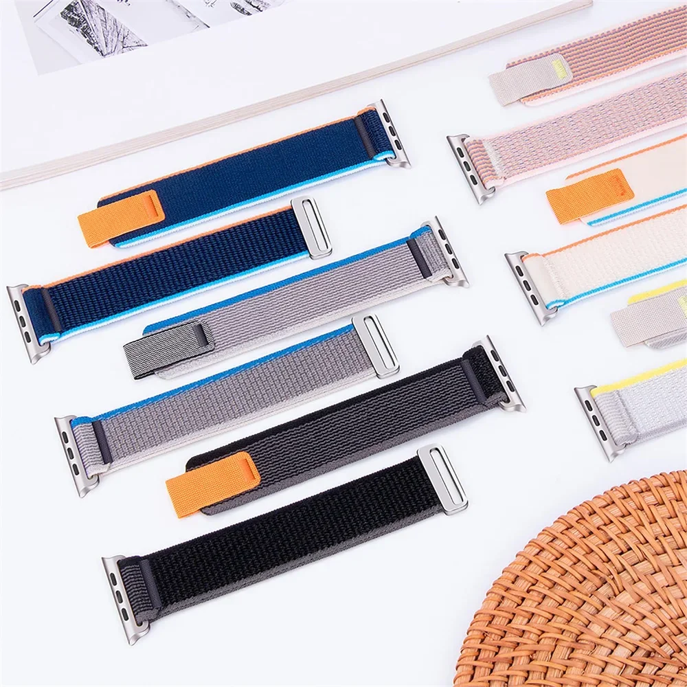 Trail Loop For apple watch bands 44mm 40mm 45mm 41mm 42/44MM 45mm Nylon bracelet iWatch Ultra 49mm series 9 8 se 7 6 5 4 3 strap