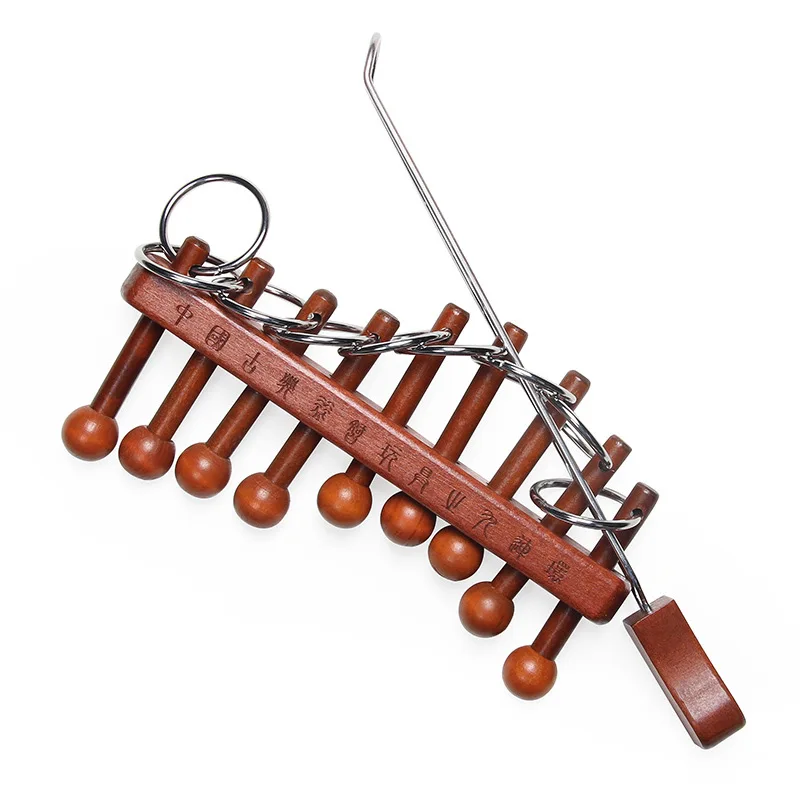 Klassisches chinesisches Puzzle mit neun verbundenen Ringen, Gedankenspiele für Erwachsene und Kinder, hoher Schwierigkeitsgrad, Denksportaufgaben, IQ-Test, Entriegelungsspielzeug