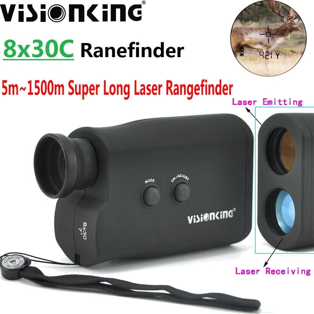 Visionking Waterproof 8x30 Laser Rangefinder 1500m Distance Meter Measured Monocular Hunting Golf Machine Tactical Range Finder