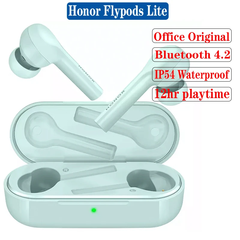 Official New Honor Flypods Lite Wireless Bluetooth 4.2 Earphone In-Ear IP54 Waterproof Tap control for Android and For iOS