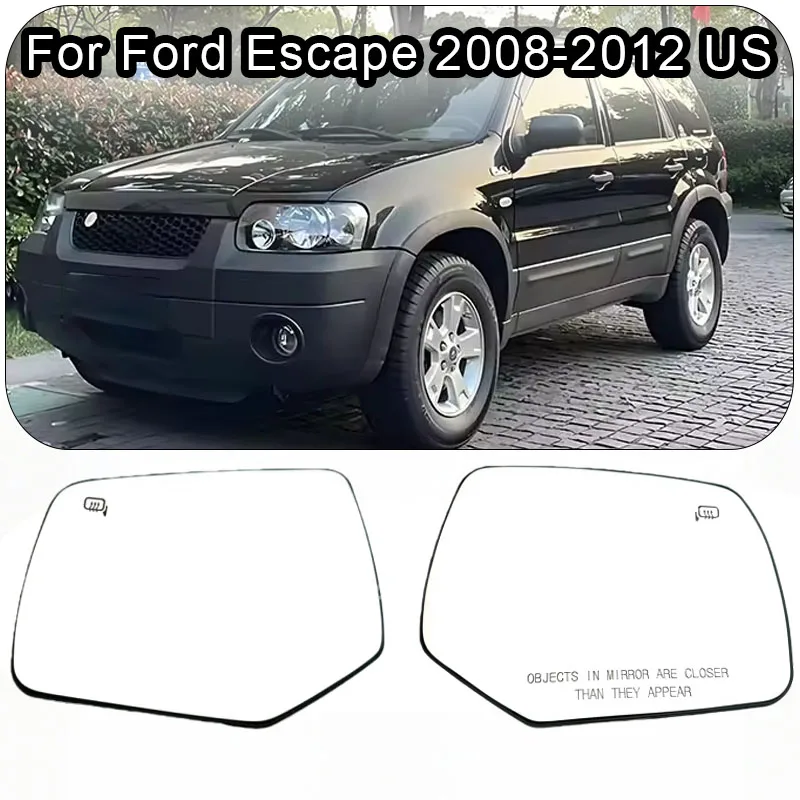 

For Ford Escape 2008-2012 US Rearview Side Mirror Glass Lens With Heated L:8L8Z17K707G R:AL8Z17K707E