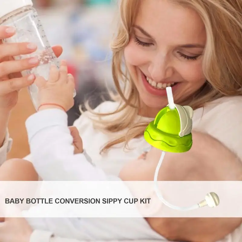 Sippy Cup Straw Portable Cup Conversion Kit For Transition Baby Bottle Accessories With Weighted Straw Sippy Cup Conversion Kits