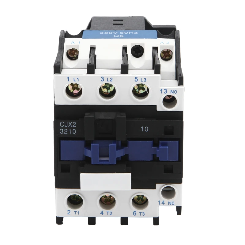 CJX2-3210 LC1 AC Contactor32A 3 Phase 3-Pole NO Coil Voltage 380V 220V 110V 24V Din Rail Mount 3P+1NO Normal Open