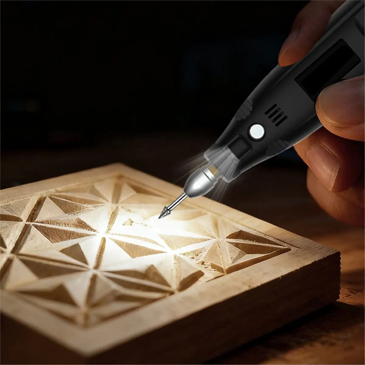 【UPGRADED VERSION】Mini Cordless Rotary Tool, 8-Speed, USB Charging with Accessories for DIY Crafts