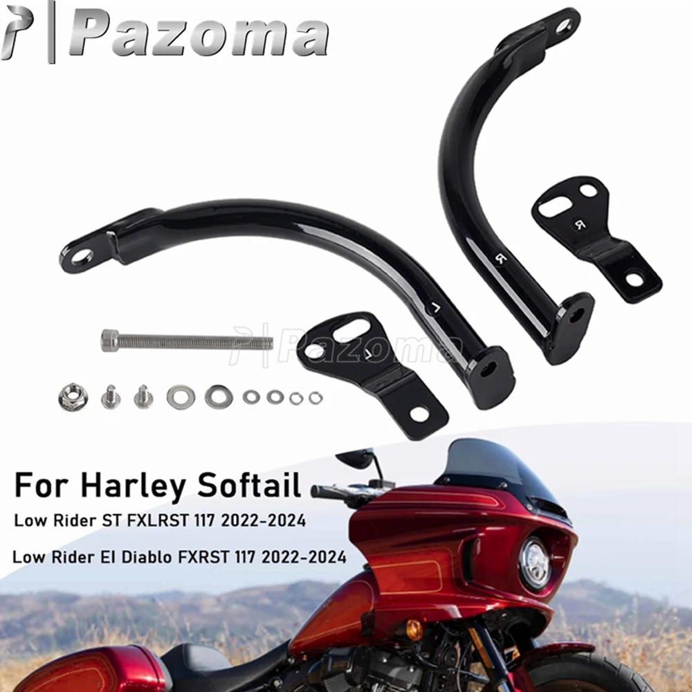 

For Harley Softail Low Rider ST FXLRST 117 EI Diablo FXRST Motorcycle Fairing Support Bracket Stealth Holder Mount Bar 202-2024