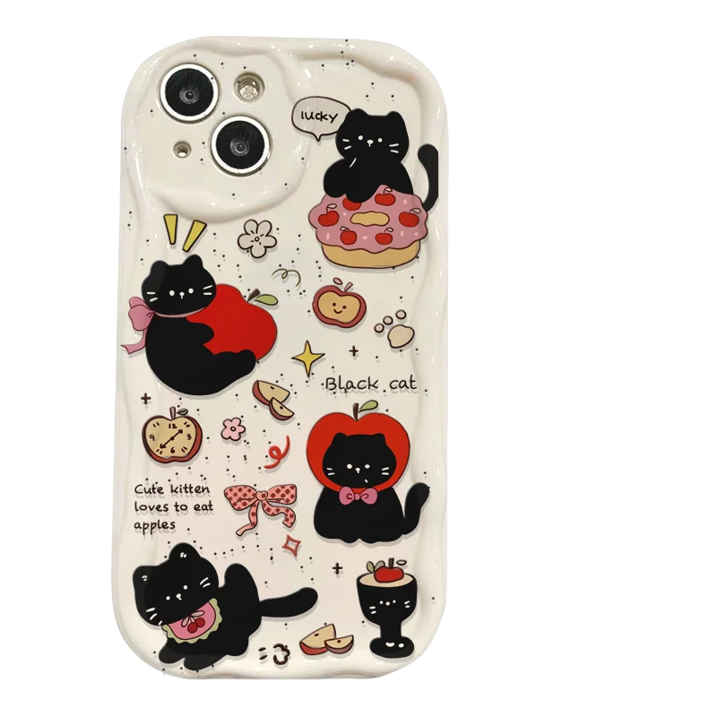 Black Cat Case With Chain For infinix Note 30 40 40S 50S 50X Hot 50 60 Pro 40i 30i Smart 8 Pro 10 Plus TECNO SPARK 20C Cover - view 6