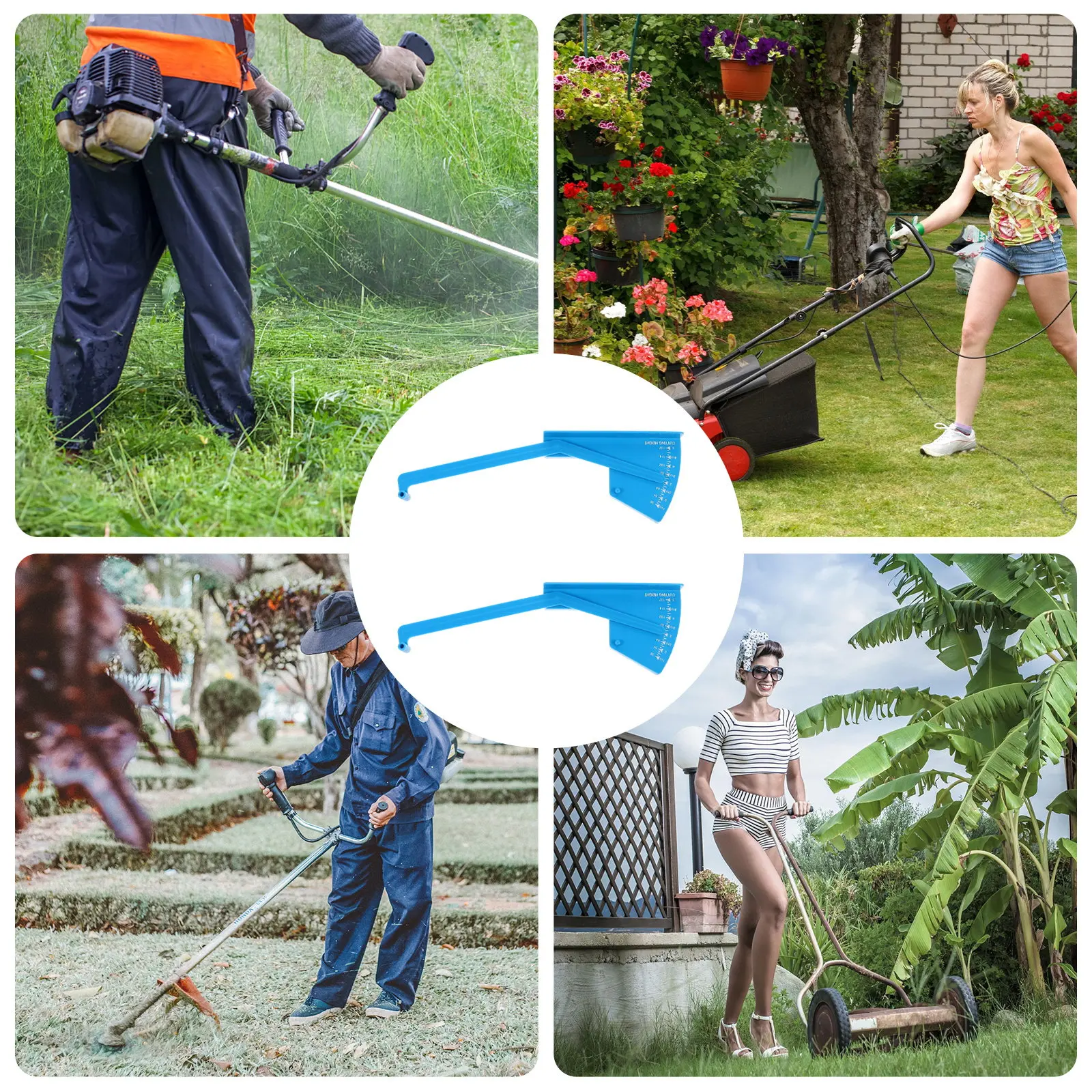 

2 шт. Измерители уровня деки газонокосилки из прочного АБС-пластика, измерительная линейка для райдерных и самоходных газонокосилок, садовые инструменты