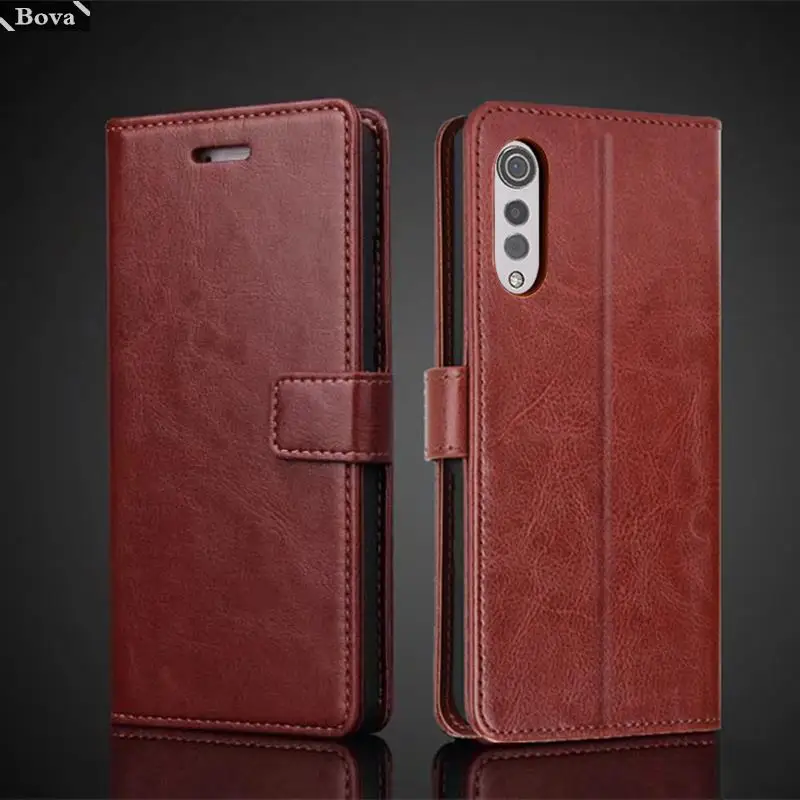 

Card Holder Leather Case for LG Velvet L-52A Pu Leather Flip Cover Retro Wallet Phone Case Business Fundas Coque