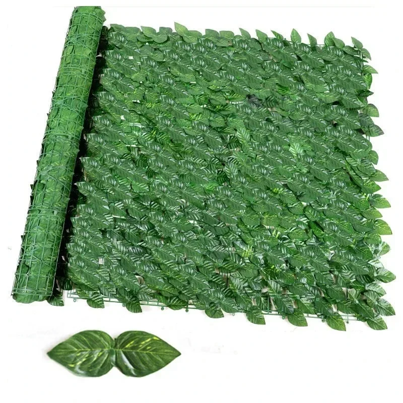 Paneles de valla de hoja verde de hiedra Artificial, pantalla de valla de privacidad falsa para el hogar, jardín al aire libre, decoración de balcón, 50x300cm