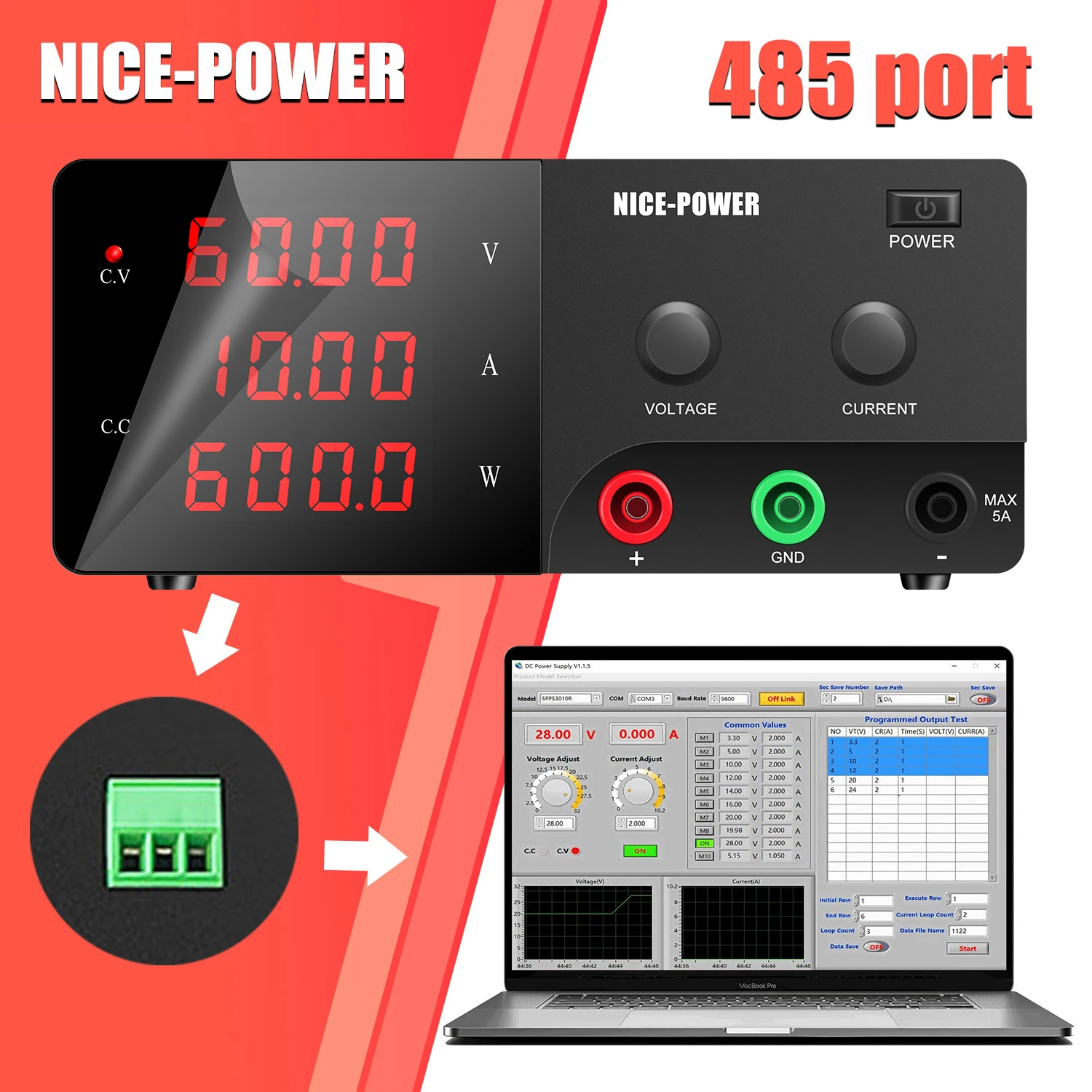 port dc power supply programavel 30v 30a 60v 10a 30v20a 100v 5a regulador de tensao de corrente de laboratorio ajustavel teste de reparo rs485 01