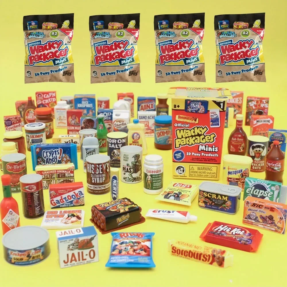 Paquetes locos mundos más pequeños recoger Mini supermercado en miniatura botella de bebidas aperitivos comida Micro modelo bolsas ciegas regalos para niños