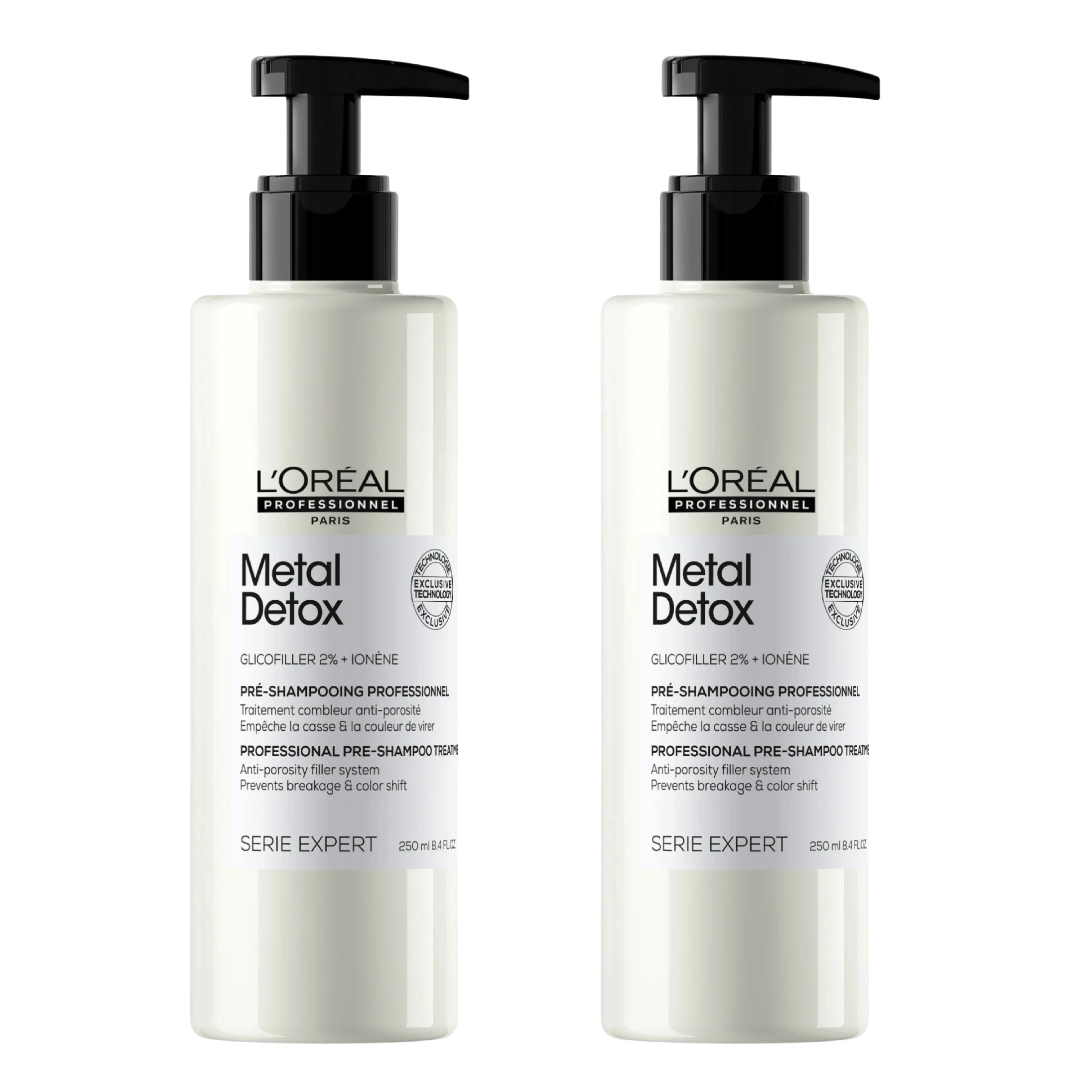 Pack L'Oréal Professionnel Metal Detox Pre-Champú Profesional x2 – Tratamiento Anti-Porosidad y Protección del Color