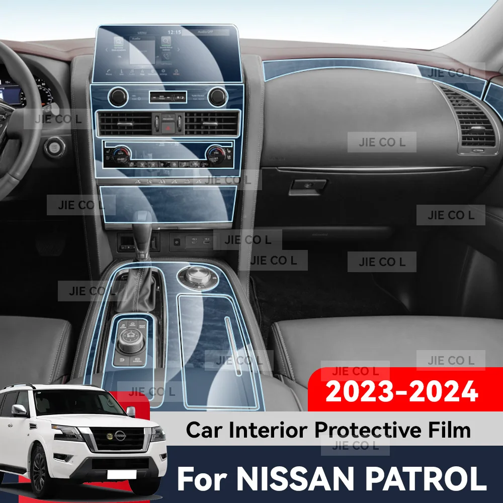

Защитная пленка из ТПУ для центральной консоли и навигации, устойчивая к царапинам, для интерьера NISSAN PATROL 2023-2024, аксессуары
