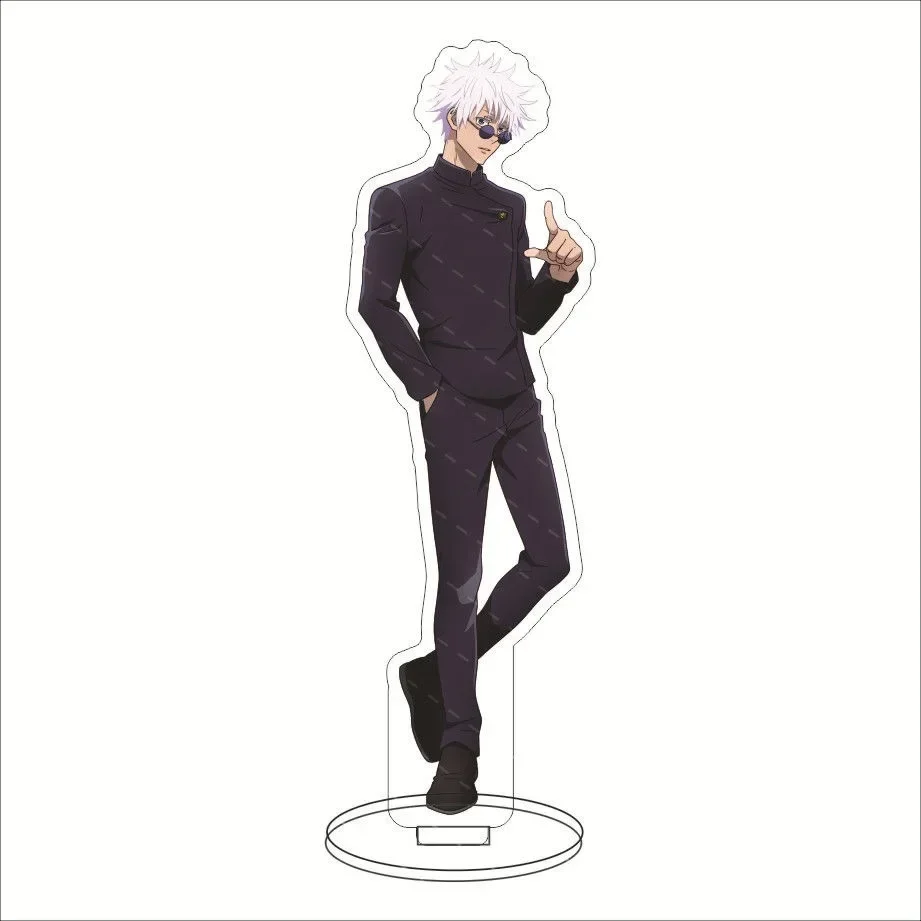 Jujutsu Kaisen figuras de Anime, soportes acrílicos Satoru Gojo, soporte de placa modelo de personaje de Geto Suguru, adorno de pastel, accesorios