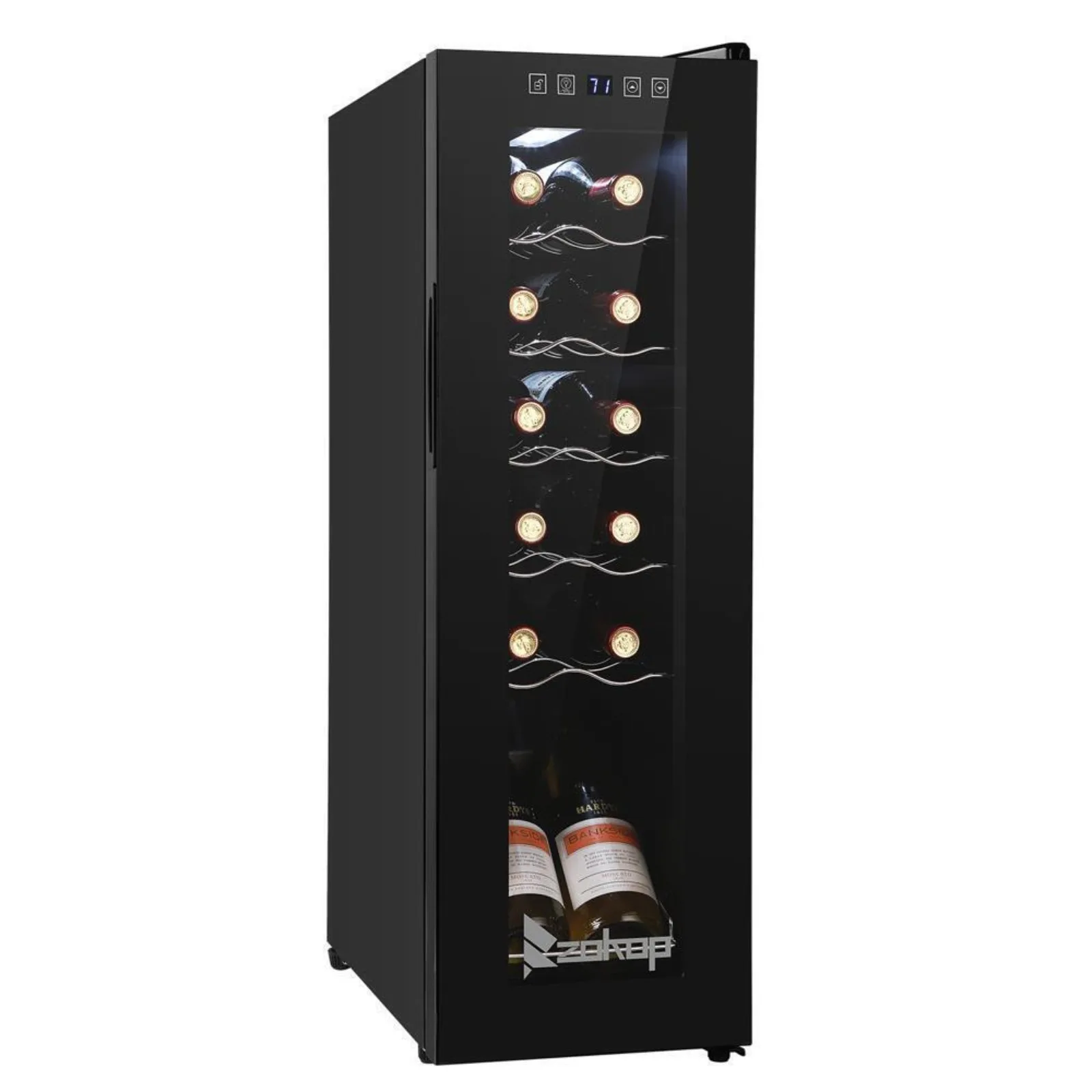 

US Electric Wine Cooler Cabinet, 12 Bottles, Beverage Refrigerator, Wine Storage, Home Bar Accessories