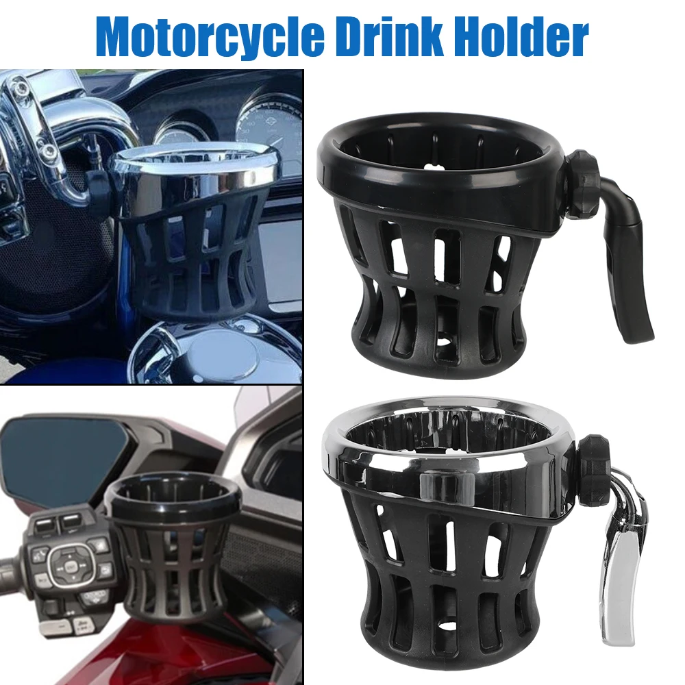 Aluminum Handlebar Beverage Support Bracket Motorcycle Drink Cup Holder for Honda Goldwing GL1800 2018-UP Chrome