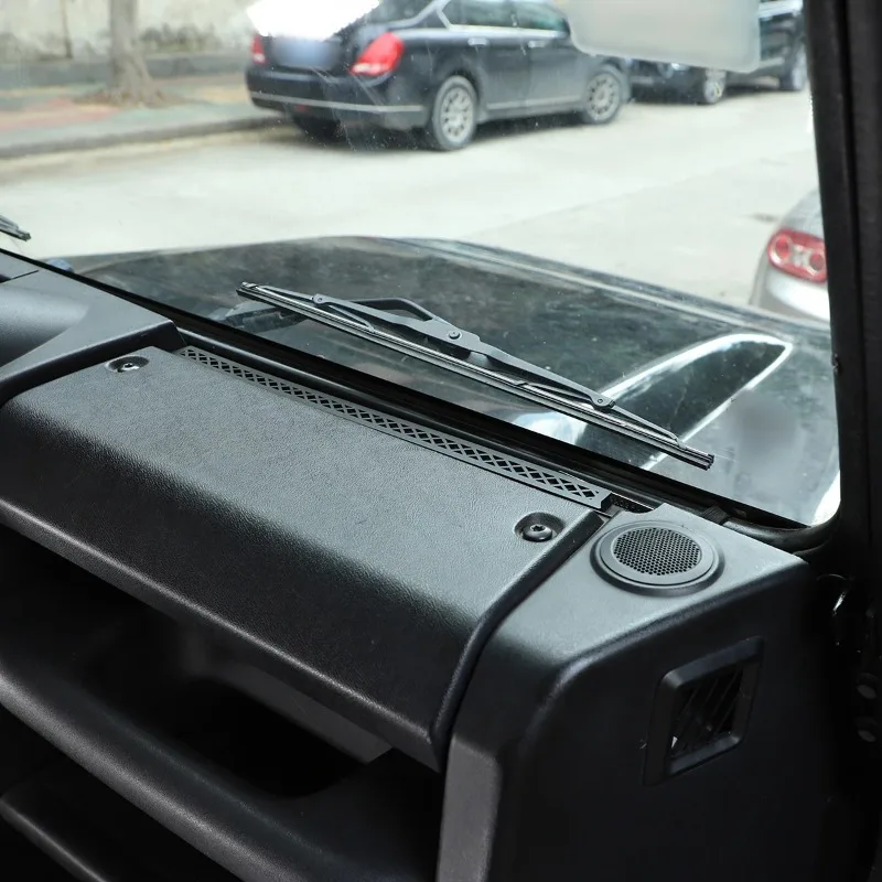 

For Landrover Defend 90 110 130 2004-19 Aluminum Alloy Black Dashboard Air Outlet Vent Frame Cover Trim Interior Car Accessories