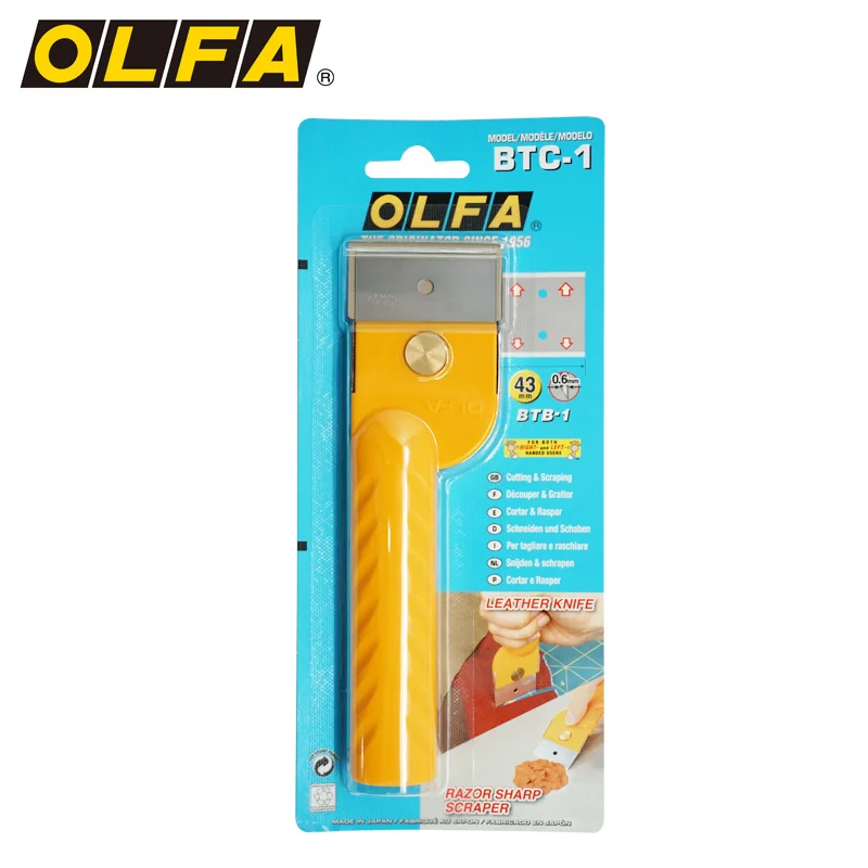 Olfa BTC-1 Multifunctionele Razor Edge Schraper Lederen Craft Utility Mes Blades Bevel Edge Skive Lederen