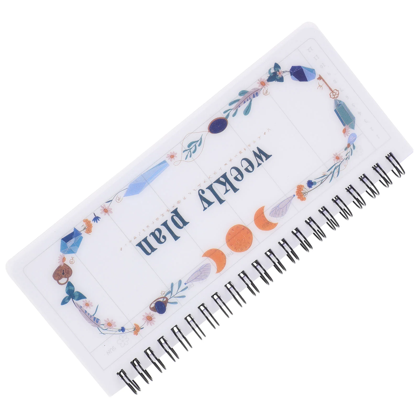 Tearable Weekly Planner Portable Coil Flip-Up Notepad (Garland Planner) Compact Daily Use Pads Paper Writing Book