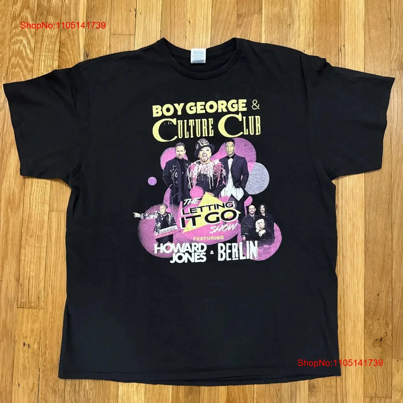 

Футболка Boy George Culture Club XL The Letting It Go Show Howard Jones BERLIN, винтажная, стильная, мягкая, растянутая