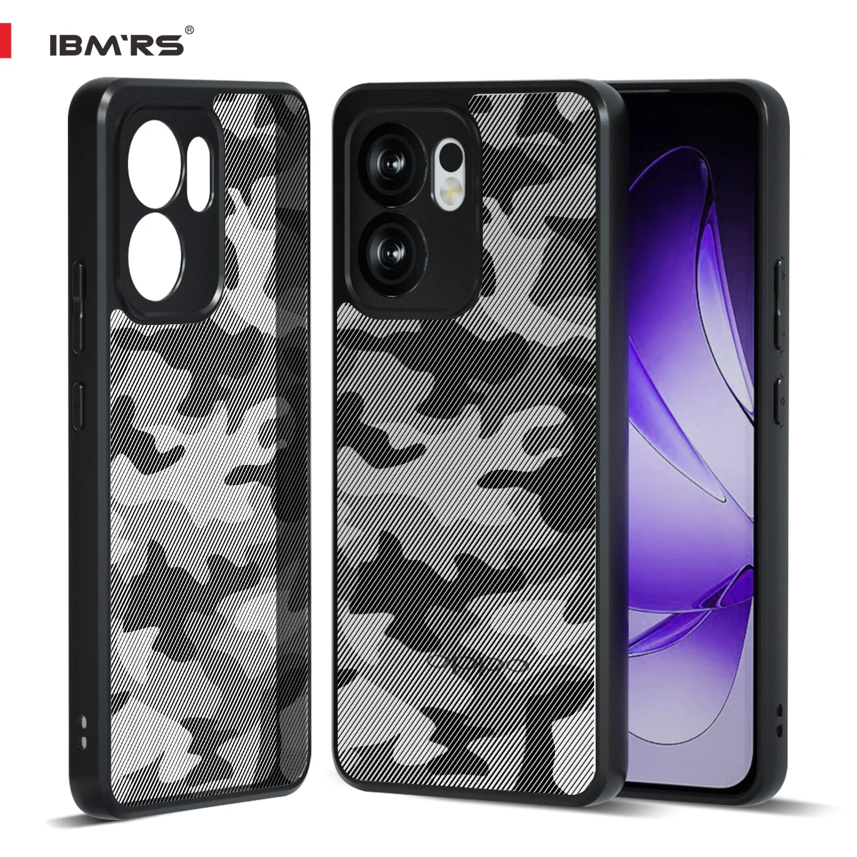 for Oppo Reno13F 4G/5G Camouflage Case, Shockproof Bumper, Hybrid PC+TPU Rugged Protective Cover