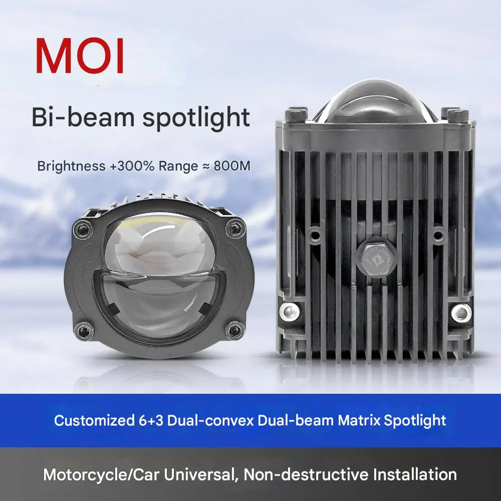 

MK01 110 Вт 1,8 дюйма Матричные светодиодные противотуманные фары Водонепроницаемые двухлучевые ультра яркие автомобильные мотоциклетные универсальные фары H7 LED H4 Светодиодные передние фары