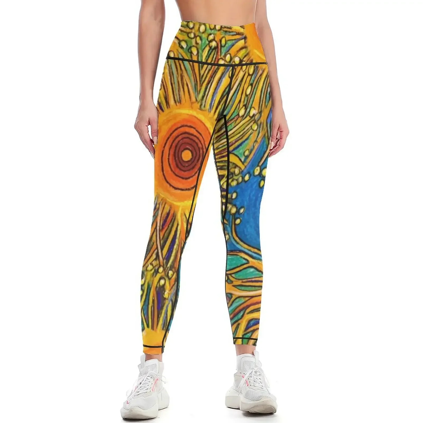 

Design- Sunny Days Leggings sports shirts gym Clothing fitness Fitness's gym clothes legging push up Womens Leggings