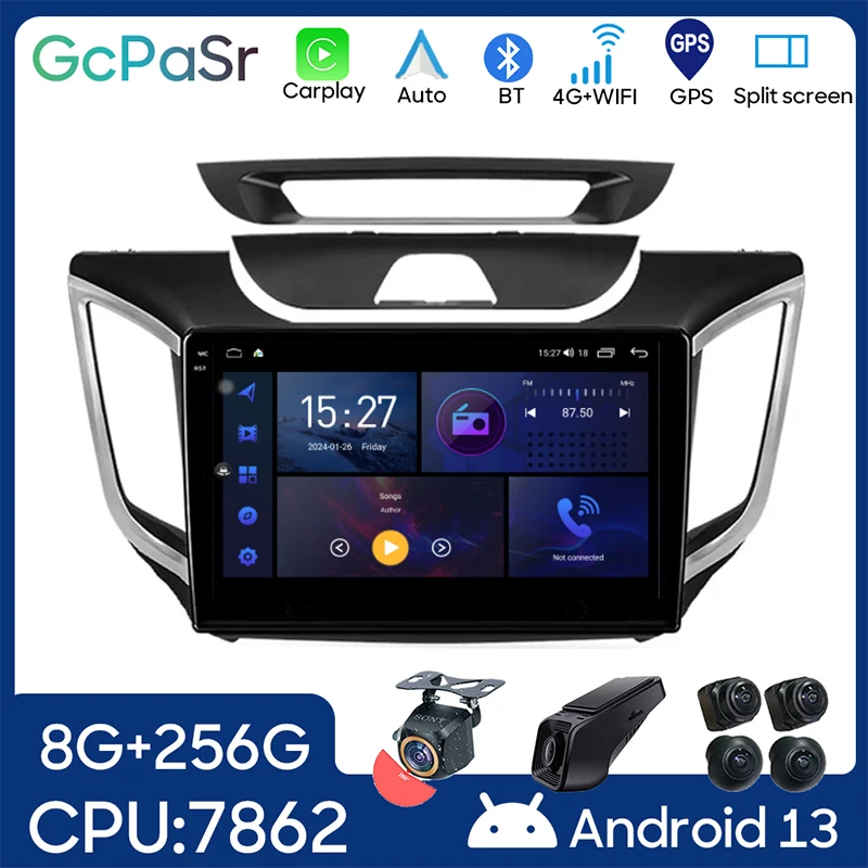 

4G Car Android Auto For Hyundai Creta IX25 2015 - 2019 Carplay Video Player GPS Navigation Multimedia Stereo 5G WIFI No 2din DVD