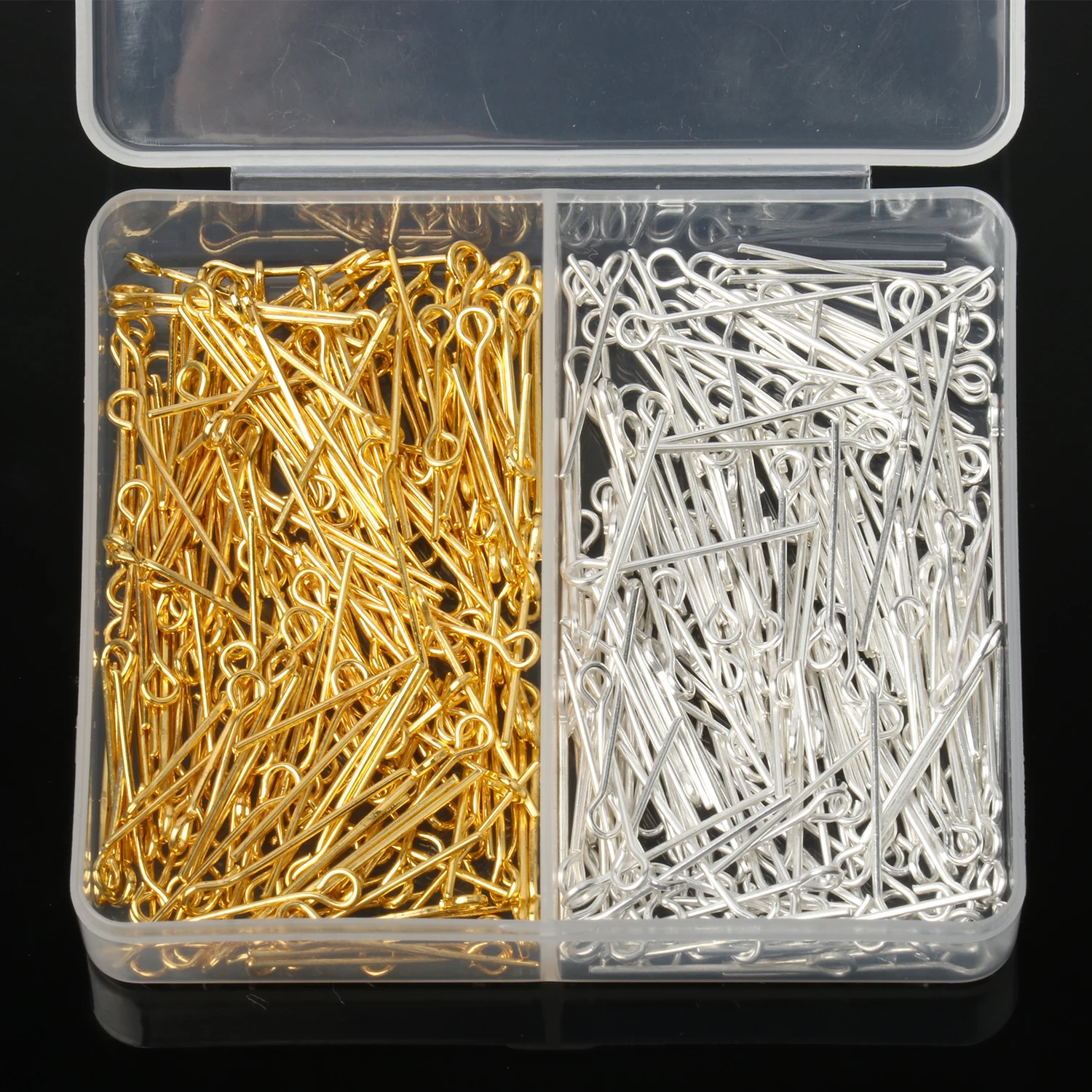 Wholesale Gold Color Silver Color Nine Head Eye Pins Box Kits Jewelry Charms Making DIY Fixed Connectors Accessories 1box 20mm