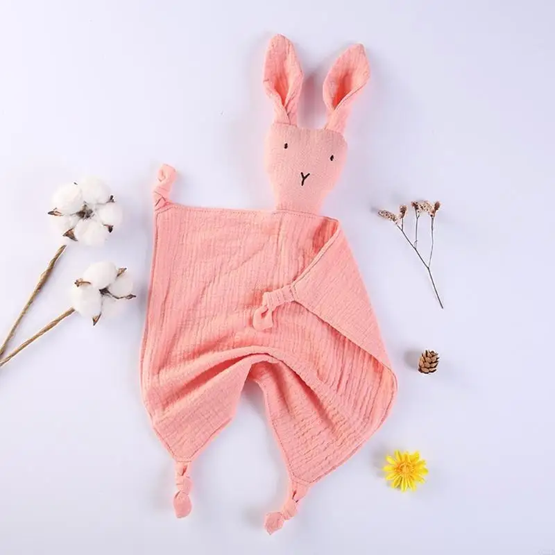 

Q22D Rabbit for Doll Appease Towel Comfort Sleeping Cuddling Toy Baby Soothe Blanket Soft Gauze Bibs Teether Burp Cloth