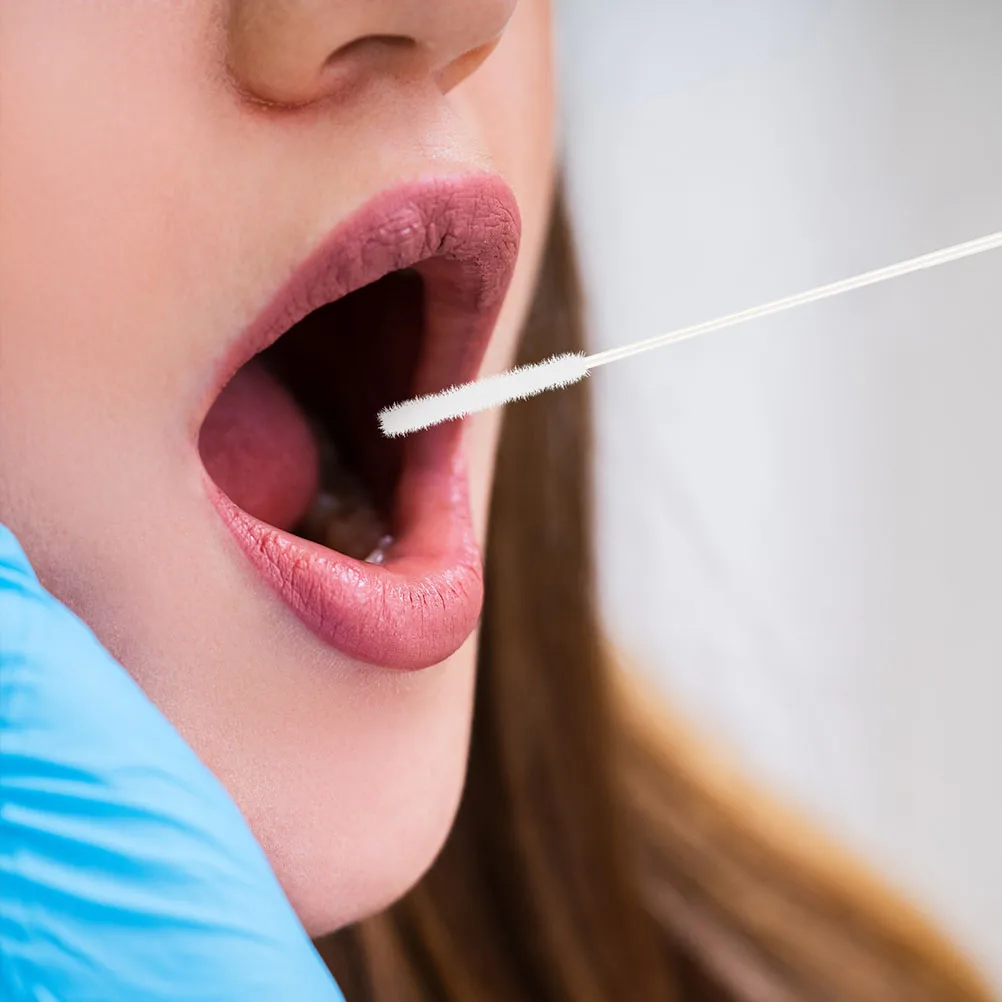 50pcs Disposable Nasal Swabs Flocking Collection Sampling Pharynx Lightweight Portable Sterile Individually Wrapped