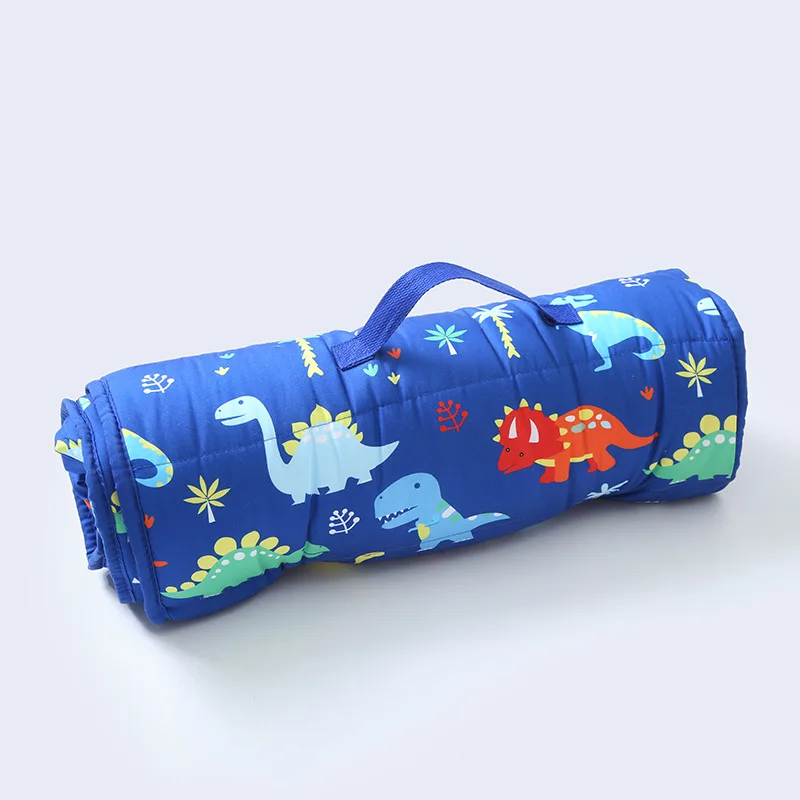 Spacvier-Sac de couchage dinosaure pour tout-petits, polymères de sieste pour tout-petits, pour la garderie alth, extra large, tapis de sieste pour enfants avec oreiller et couverture