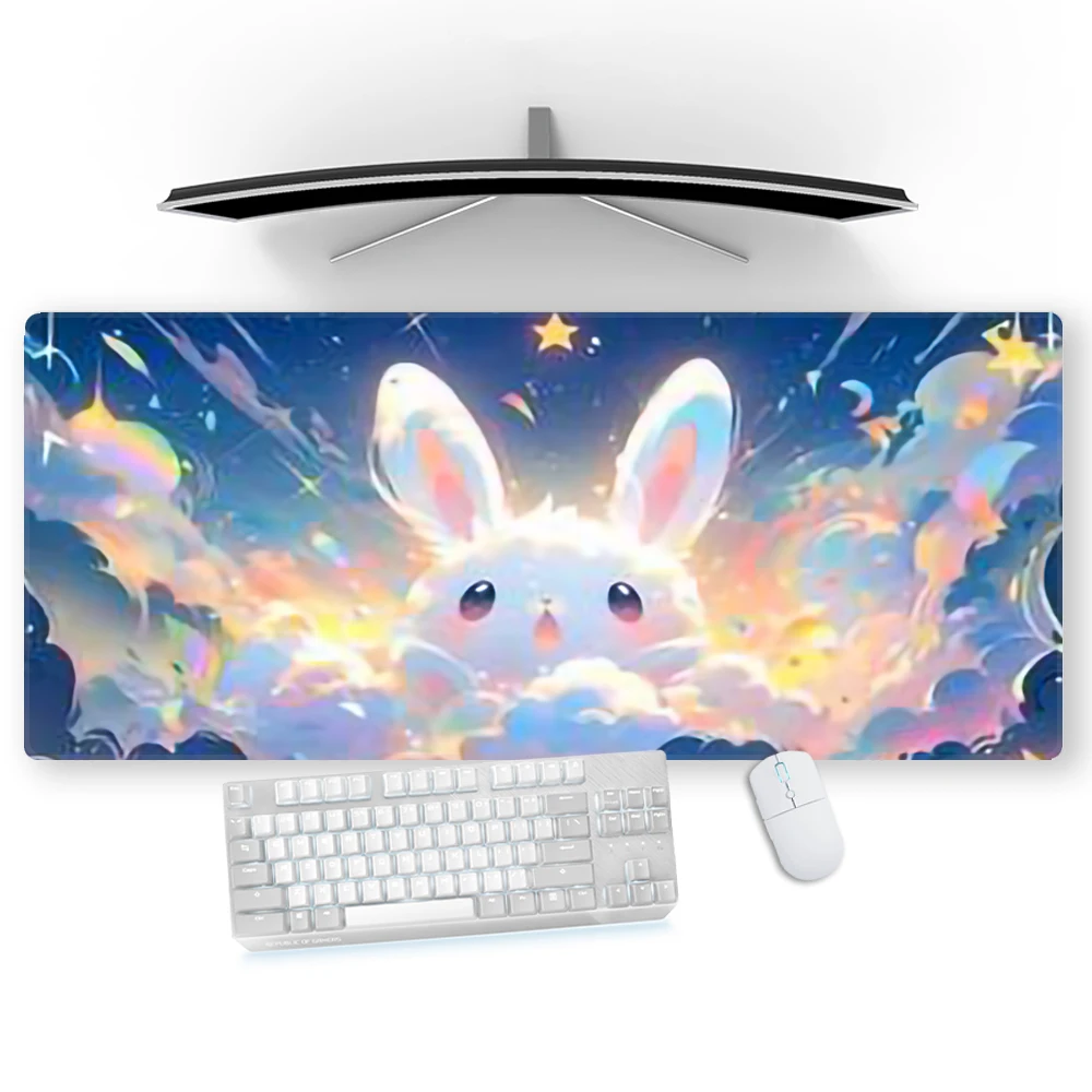 

Bunny Kawaii Desk Mat Blue Mousepad 1000x500 Gaming Mat Xxl Mouse Carpet Cute Mouse Pad 900x400 120x60cm Speed Gamer Rug Pink