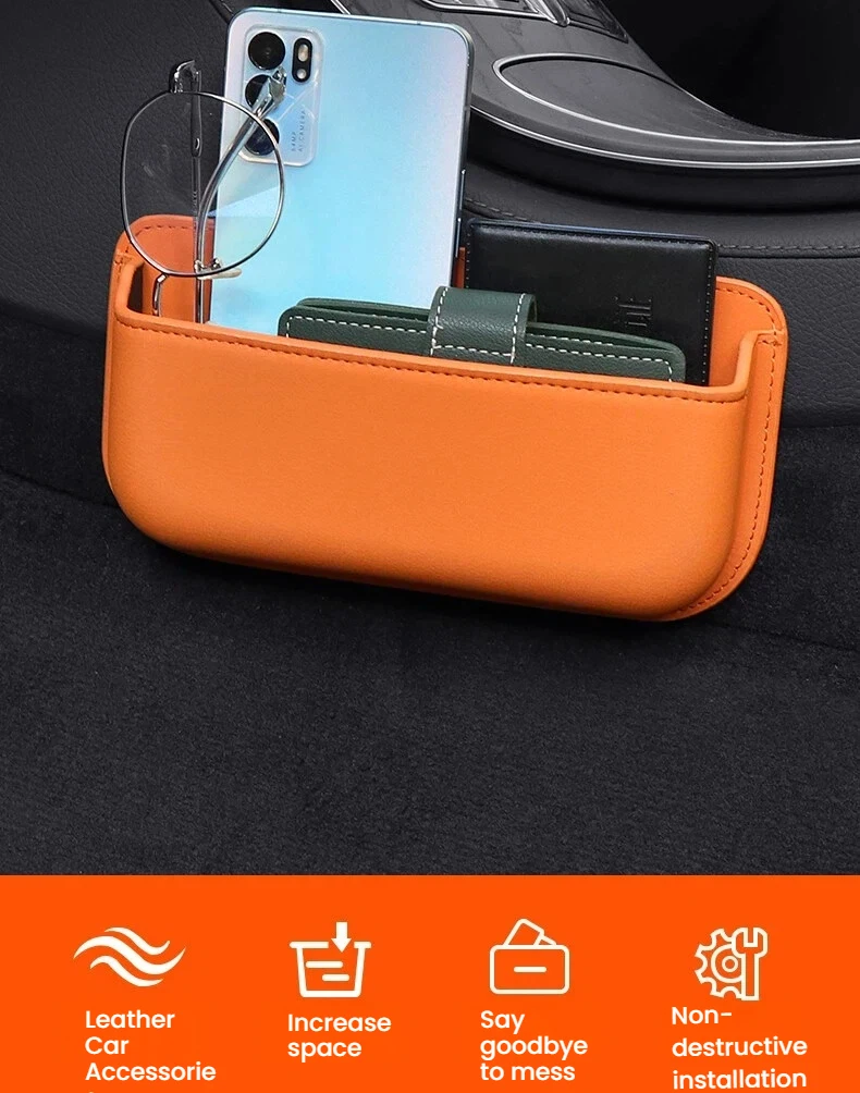 Auto-Organizer-Netztasche, beliebig platzierbar, Auto-Aufbewahrungstasche, Organizer-Tasche für die Rückseite des Sitzes und die Seitentür, Aufbewahrungsbox zum Ordnen von Telefon und Schlüssel – Detail 2