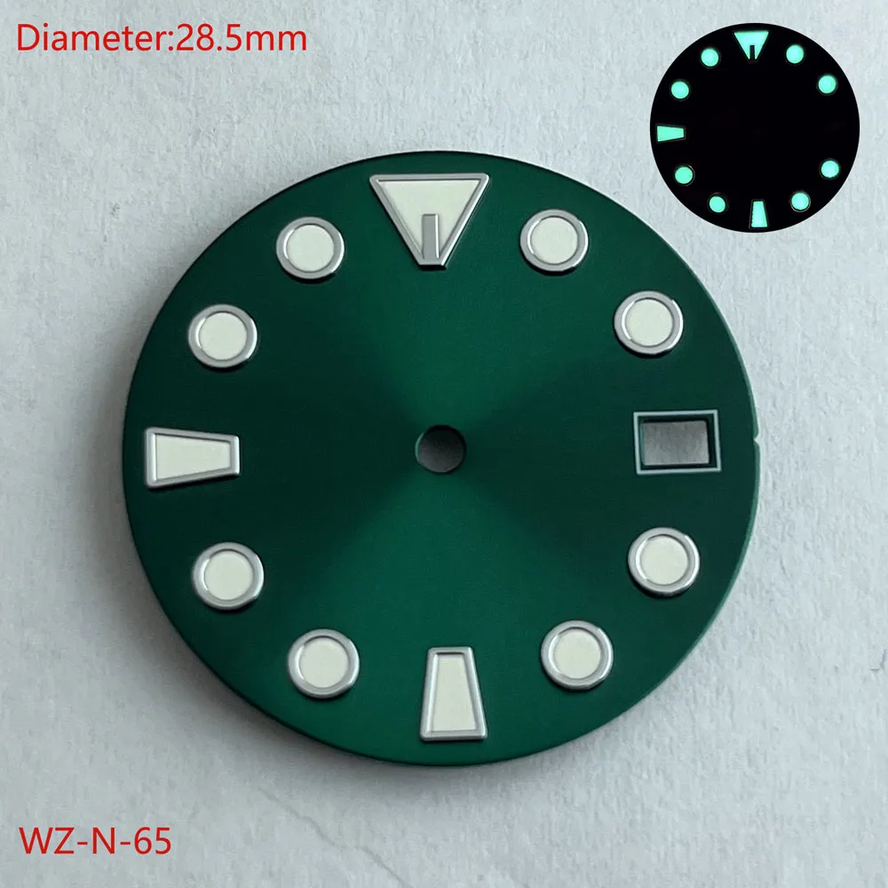 قرص NH35 28.5 ملم PROSPEXX قرص أزرق أحمر أخضر مضيء لساعة NH35 الميكانيكية الأوتوماتيكية يمكن تخصيص الشعار