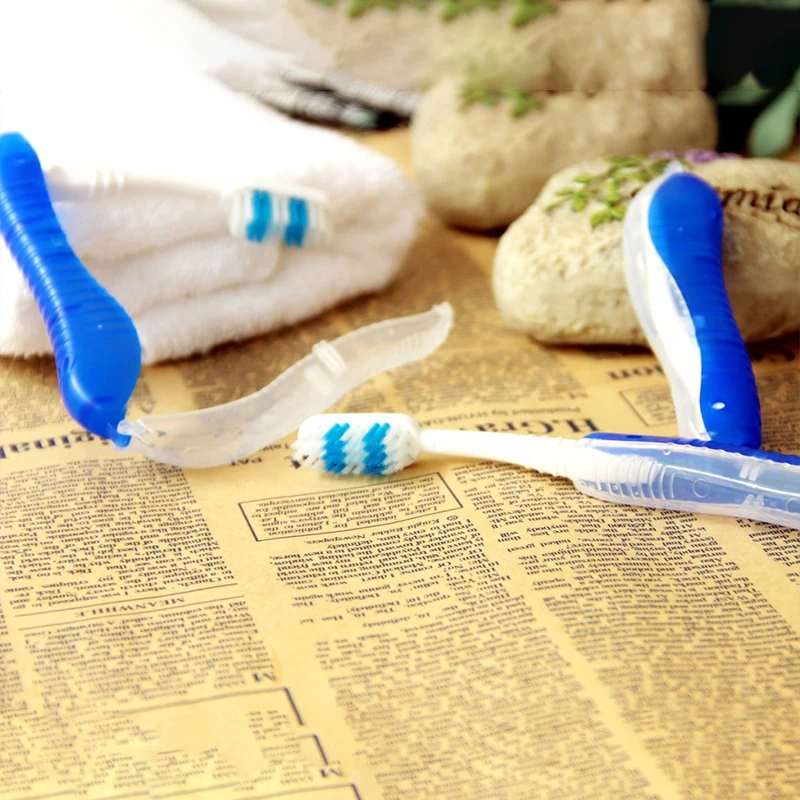 Hygiene Oral Portable Disposable Foldable Travel Camping Toothbrush Hiking Tooth Brush Tooth Cleaning Tools Folding Toothbrush·