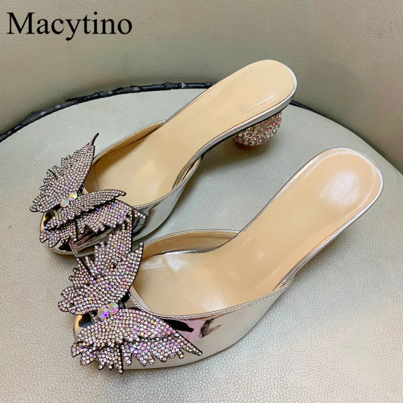 Multicolor Custom Ladies High Heel Slippers Round Head Ball Heel High Heel Slippers Fashion Party High Heel Slippers