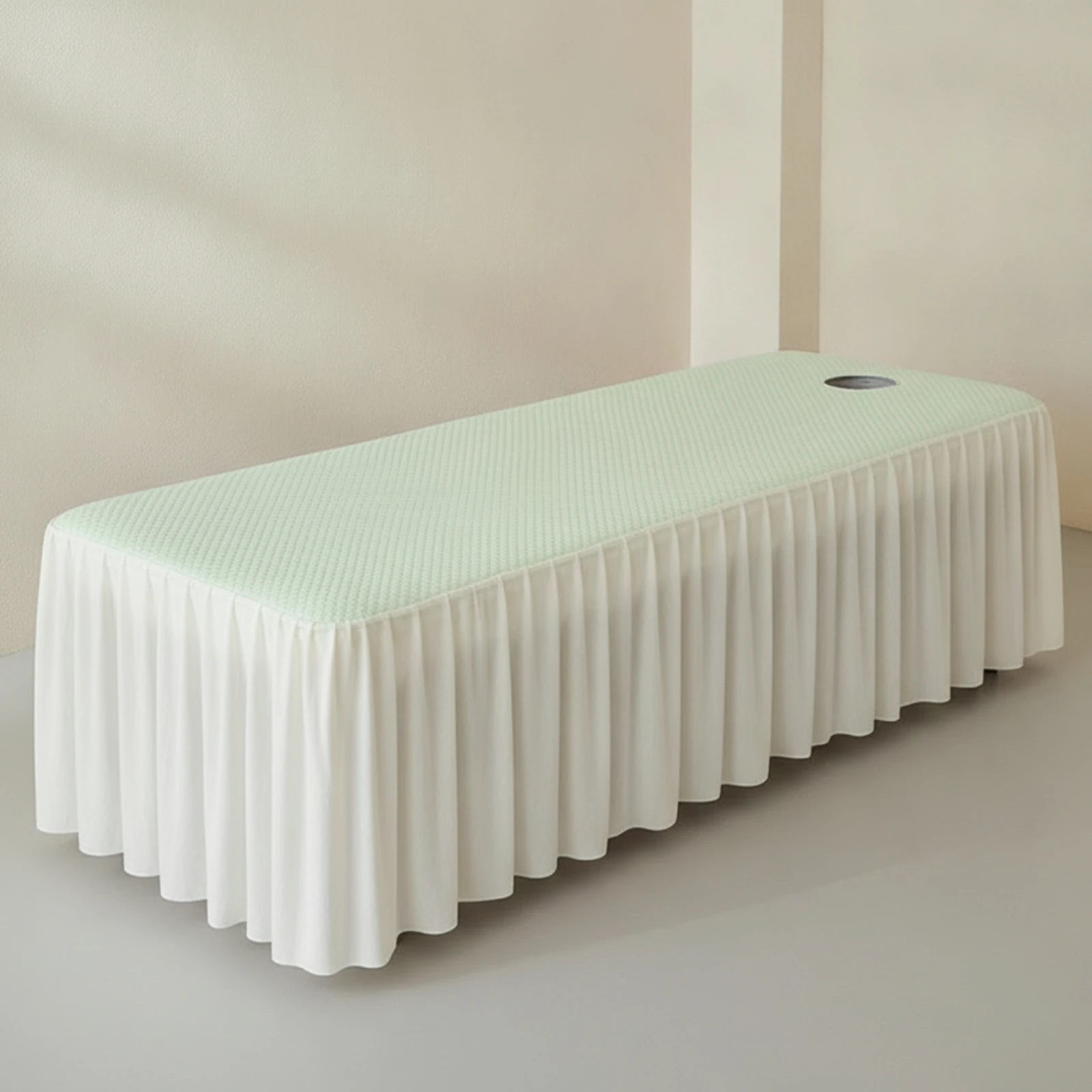 Massage Bed Cover Long-Lasting Massage Table Sheet with Face Hole Treatment Table Cover Reusable Linen Breathable - view 4