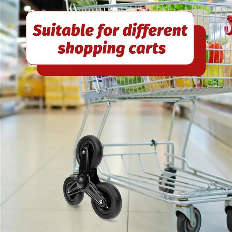 Heavy Duty Casters Stair Climbing Triangle Wheel Shopping Cart Barrow Vegetable Wheels Leveling Casters Heavy Duty Swivel Caster